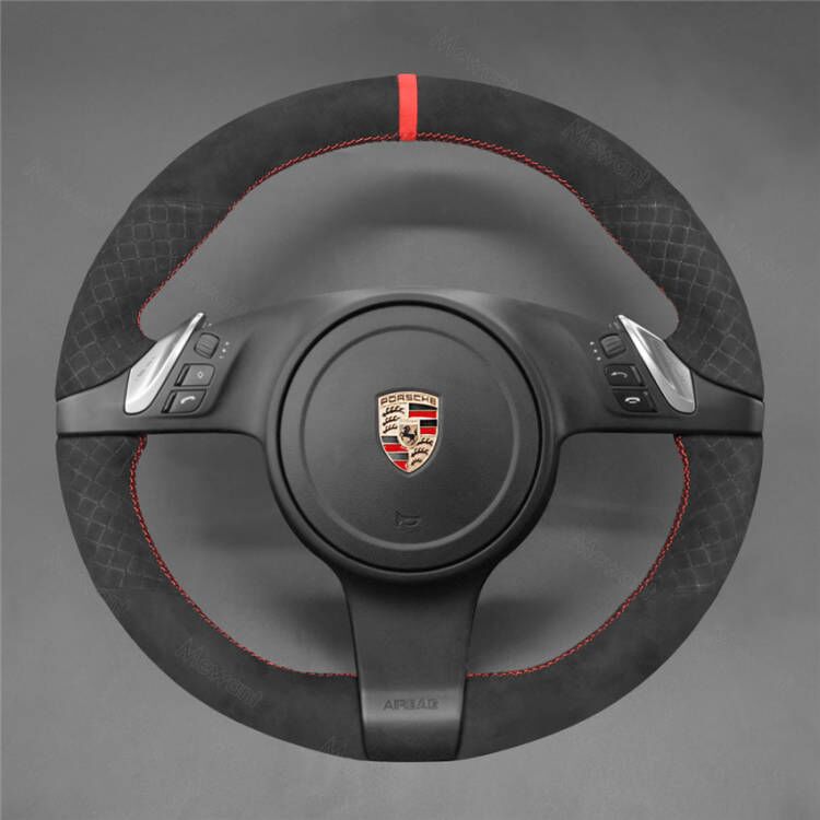 Steering Wheel Cover for Porsche 911 991 Boxster Cayman 981 Cayenne Panamera 2009-2016 - Stitchingcover