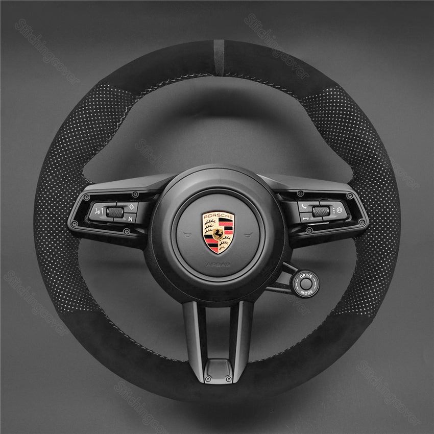 Steering Wheel Cover for Porsche Macan Panamera Taycan 911 992 2019-2023