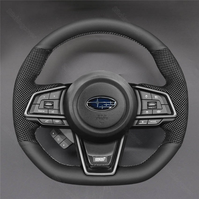 Backed Alcantara Steering Wheel Cover for Subaru WRX 2022 2023
