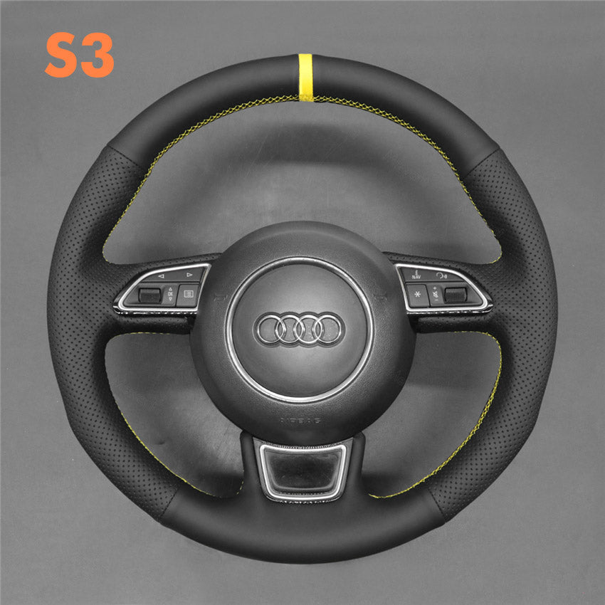 Steering Wheel Cover For Audi A3 A4 A5 A6 A7 Allroad RS S6 S7 S8