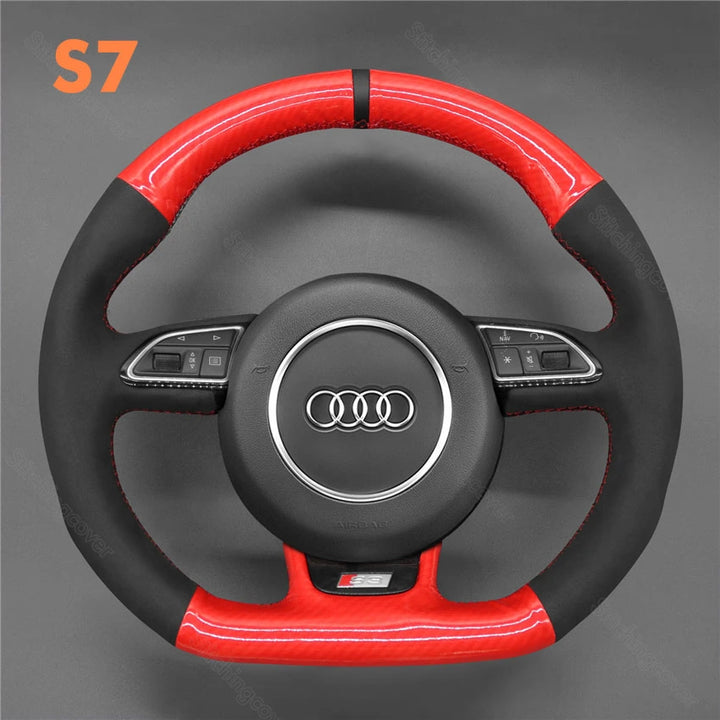 Steering Wheel Cover For Audi A5 A7 RS 57 S3 S4 S5 S6 S7 SQ5 2012-2017