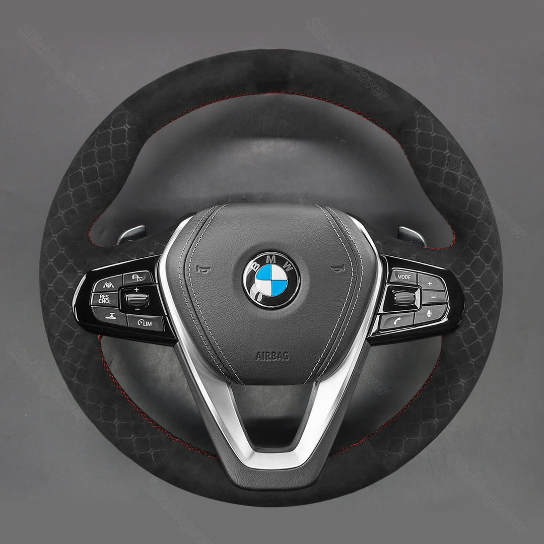 Steering Wheel Cover For BMW 740li i4 G01 G02 G05 G06 G07 G11 G12 G20 G22 G23 G26 G29 G30 G31 G32 F44 2015-2024