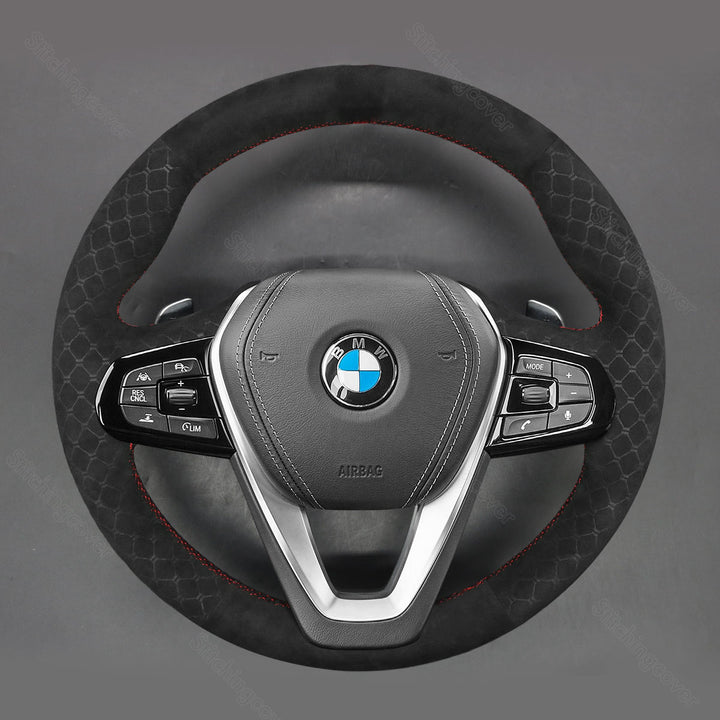 Steering Wheel Cover For BMW 740li i4 G01 G02 G05 G06 G07 G11 G12 G20 G22 G23 G26 G29 G30 G31 G32 F44 2015-2024
