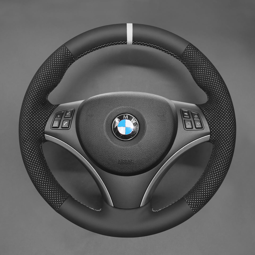 Steering Wheel Cover For BMW E81 E82 E84 E87 E88 E90 E91 E92 E93 335i 2005-2013