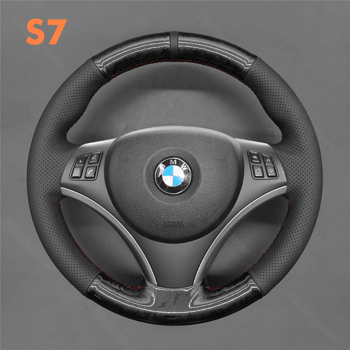 Steering Wheel Cover For BMW E81 E82 E84 E87 E88 E90 E91 E92 E93 335i 2005-2013