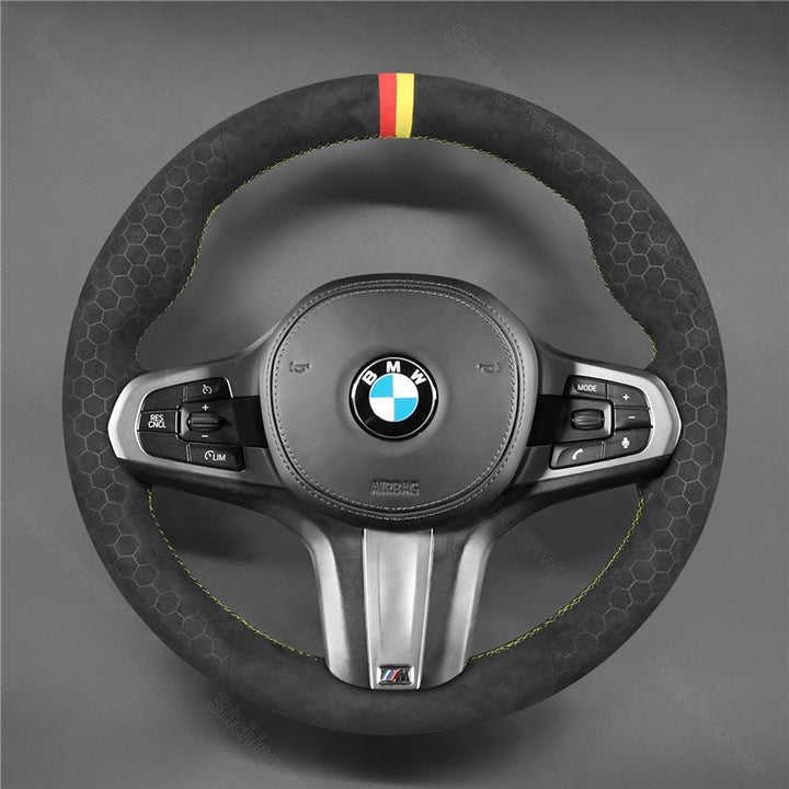Steering Wheel Cover For BMW X5 i4 G01 G02 G05 G06 G07 G11 G12 G14 G15 G16 G20 G21 G22 G23 G26 G29 G30 G31 G32 G40 G44 F40 F44 540d m sport 2015-2024