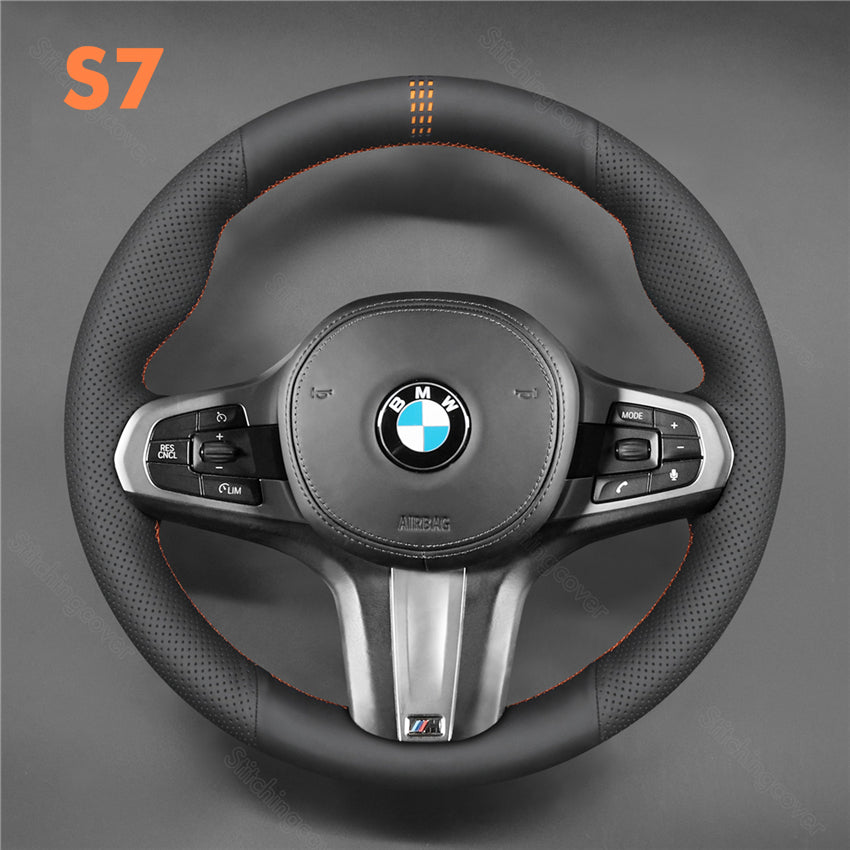 Steering Wheel Cover For BMW X5 i4 G01 G02 G05 G06 G07 G11 G12 G14 G15 G16 G20 G21 G22 G23 G26 G29 G30 G31 G32 G40 G44 F40 F44 540d m sport 2015-2024