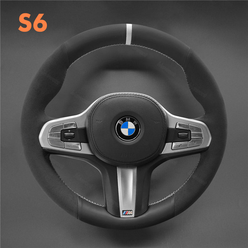 Steering Wheel Cover For BMW X5 i4 G01 G02 G05 G06 G07 G11 G12 G14 G15 G16 G20 G21 G22 G23 G26 G29 G30 G31 G32 G40 G44 F40 F44 540d m sport 2015-2024