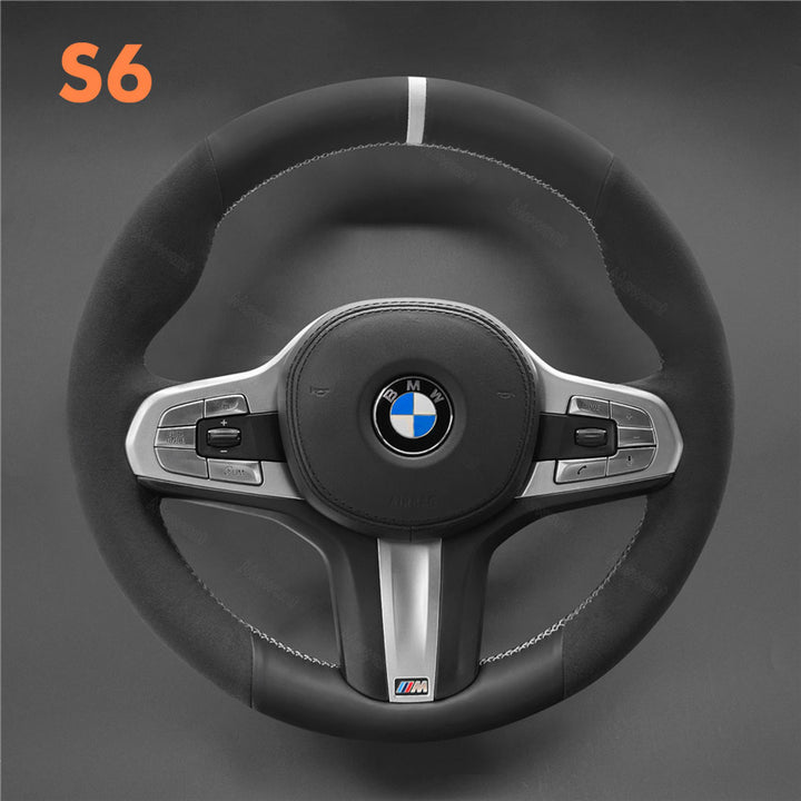 Steering Wheel Cover For BMW X5 i4 G01 G02 G05 G06 G07 G11 G12 G14 G15 G16 G20 G21 G22 G23 G26 G29 G30 G31 G32 G40 G44 F40 F44 540d m sport 2015-2024