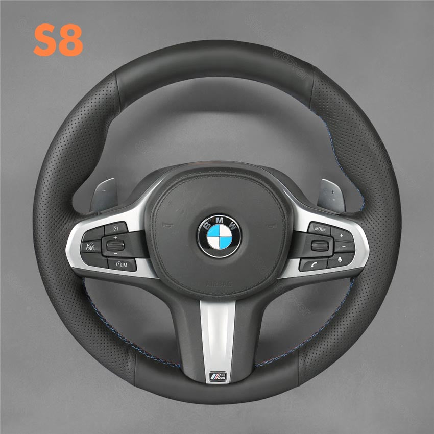 Steering Wheel Cover For BMW X5 i4 G01 G02 G05 G06 G07 G11 G12 G14 G15 G16 G20 G21 G22 G23 G26 G29 G30 G31 G32 G40 G44 F40 F44 540d m sport 2015-2024