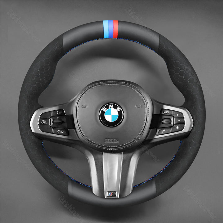 Steering Wheel Cover For BMW X5 i4 G01 G02 G05 G06 G07 G11 G12 G14 G15 G16 G20 G21 G22 G23 G26 G29 G30 G31 G32 G40 G44 F40 F44 540d m sport 2015-2024