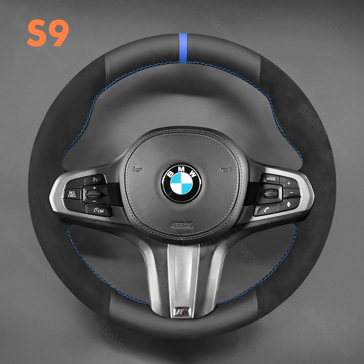 Steering Wheel Cover For BMW X5 i4 G01 G02 G05 G06 G07 G11 G12 G14 G15 G16 G20 G21 G22 G23 G26 G29 G30 G31 G32 G40 G44 F40 F44 540d m sport 2015-2024