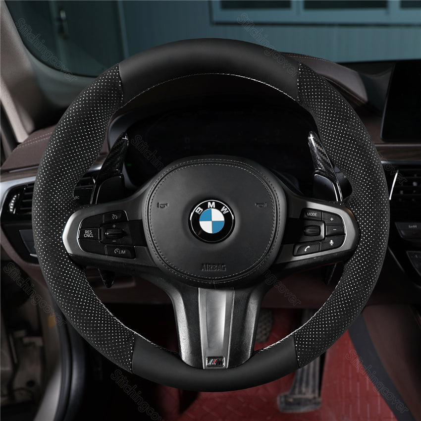 Steering Wheel Cover For BMW i4 G01 G02 G05 G06 G07 G11 G12 G14 G15 G16 G20 G21 G22 G23 G26 G29 G30 G31 G32 G40 G44 F40 F44 540d m sport 2015-2024