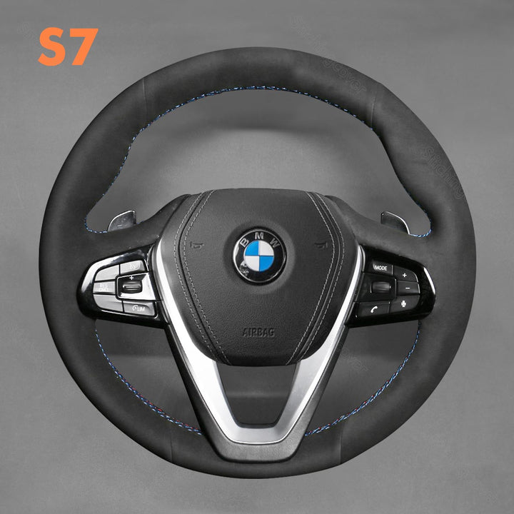 Steering Wheel Cover For BMW i4 G01 G02 G05 G06 G07 G11 G12 G20 G22 G23 G26 G29 G30 G31 G32 F44 2015-2024