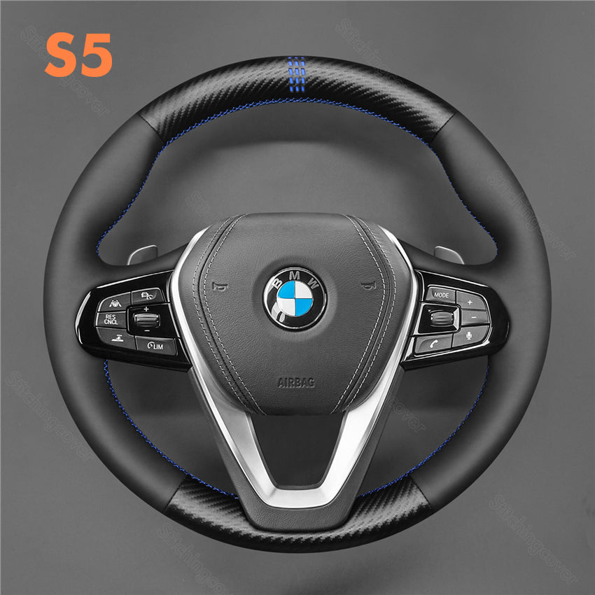Steering Wheel Cover For BMW i4 G01 G02 G05 G06 G07 G11 G12 G20 G22 G23 G26 G29 G30 G31 G32 F44 2015-2024
