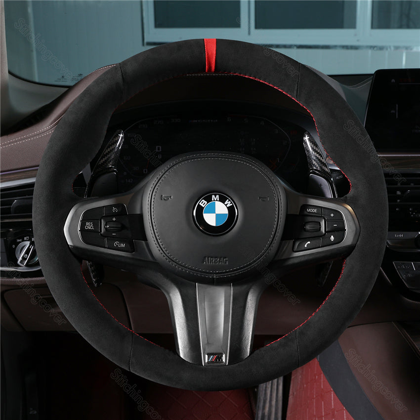 Steering Wheel Cover For BMW i4 G01 G02 G05 G06 G07 G11 G12 G14 G15 G16 G20 G21 G22 G23 G26 G29 G30 G31 G32 G40 G44 F40 F44 540d m sport 2015-2024