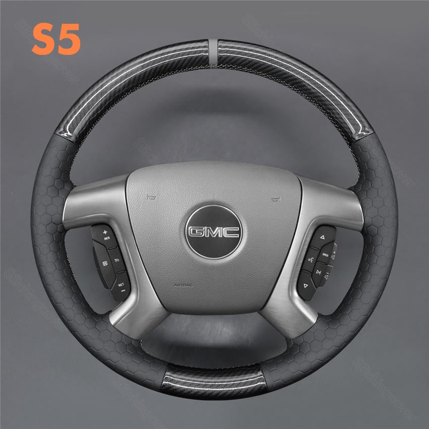 Steering Wheel Cover For GMC Sierra 1500 2500 3500 Acadia Savana Yukon 2007-2024