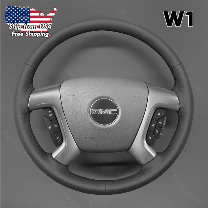 Steering Wheel Cover For GMC Sierra 1500 2500 3500 Acadia Savana Yukon 2007-2024