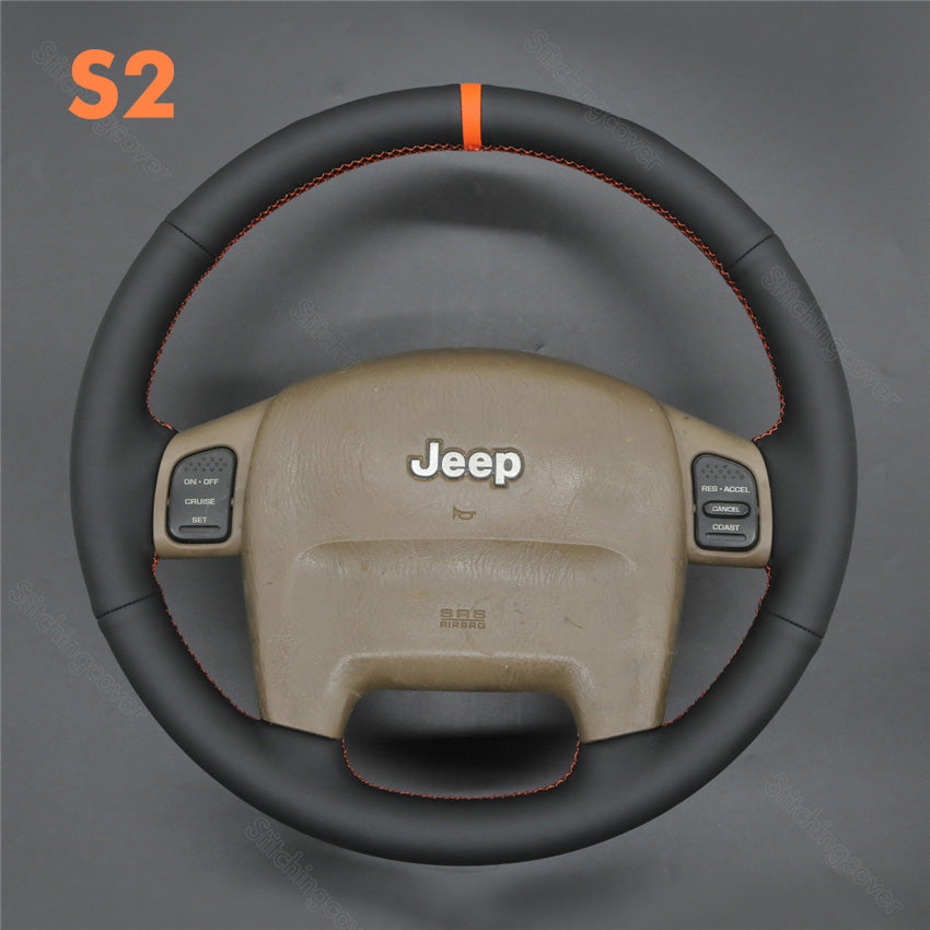 Steering Wheel Cover For Jeep TJ ZJ WJ Wrangler Sport Grand Cherokee 1999-2006