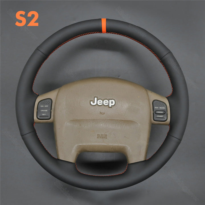 Steering Wheel Cover For Jeep TJ ZJ WJ Wrangler Sport Grand Cherokee 1999-2006