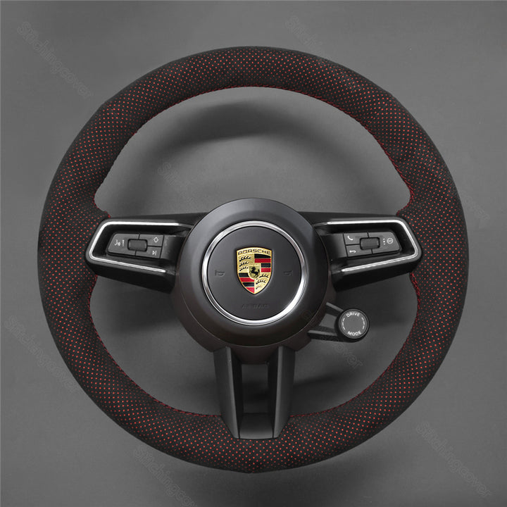 Steering Wheel Cover For Porsche Macan Tycan Panamera 911 992 2019-2022