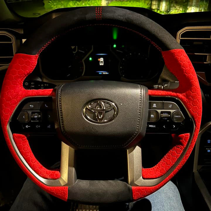 Steering Wheel Cover For Toyota Tundra 4Runner Tacoma Sequoia Crewmax 2022-2025