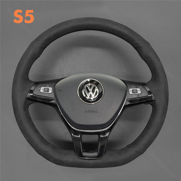 Steering Wheel Cover For Volkswagen VW Jetta R Golf 7 Polo 5 6 Sharan Up! Crafter Arteon Passat B8 Tiguan
