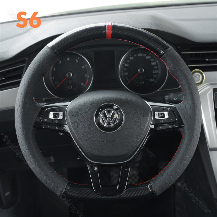 Steering Wheel Cover For Volkswagen VW Jetta R Golf 7 Polo 5 6 Sharan Up! Crafter Arteon Passat B8 Tiguan