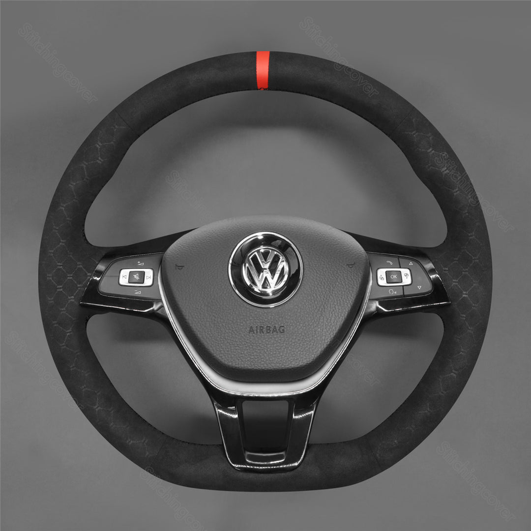Steering Wheel Cover For Volkswagen VW Jetta R Golf 7 MK7 Polo 5 6 Sharan Up! Crafter Arteon Passat B8 Tiguan