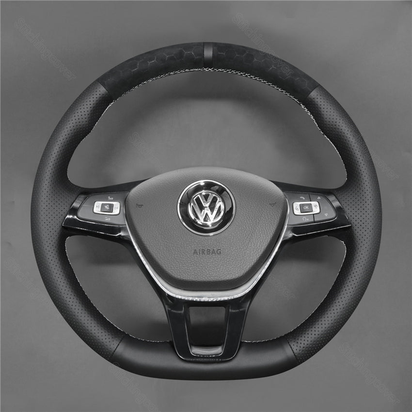 Steering Wheel Cover For Volkswagen VW Jetta R Golf 7 MK7 Polo 5 6 Sharan Up! Crafter Arteon Passat B8 Tiguan