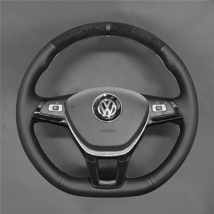 Steering Wheel Cover For Volkswagen VW Jetta R Golf 7 MK7 Polo 5 6 Sharan Up! Crafter Arteon Passat B8 Tiguan