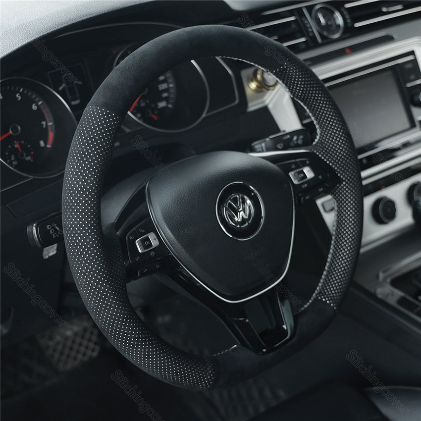 Steering Wheel Cover For Volkswagen VW Jetta R Golf 7 Polo 5 6 Sharan Up! Crafter Arteon Passat B8 Tiguan
