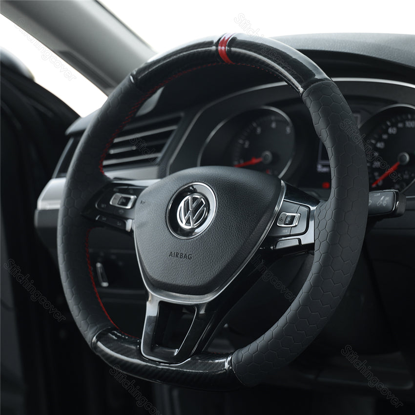 Steering Wheel Cover For Volkswagen VW Jetta R Golf 7 Polo 5 6 Sharan Up! Crafter Arteon Passat B8 Tiguan