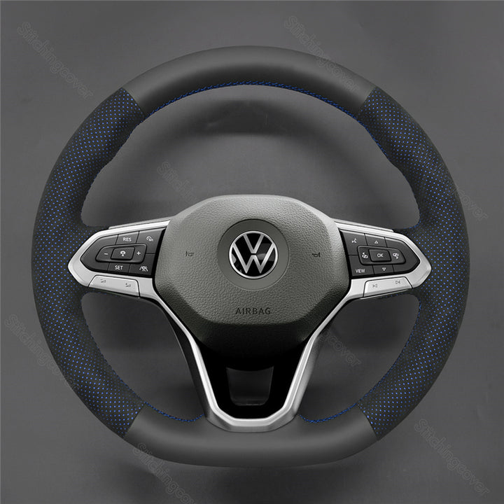 Steering Wheel Cover For Volkswagen VW MK8 Atlas Cross Sport Taos Golf 8 ID.3 ID.4 Passat Arteon T6