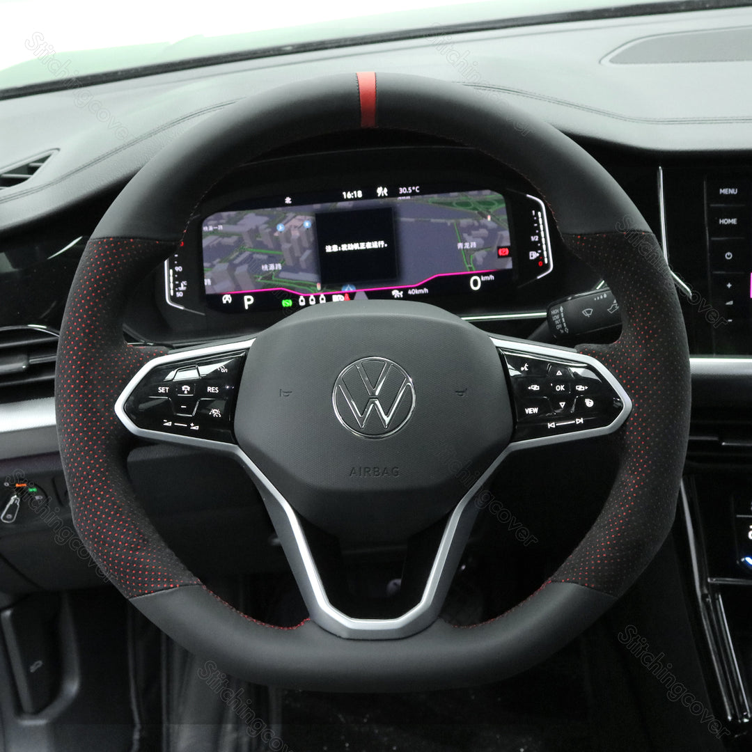 Steering Wheel Cover For Volkswagen VW MK8 Golf 8 GTI8 GTD8 GTE8 R8 Arteon Tiguan Touareg