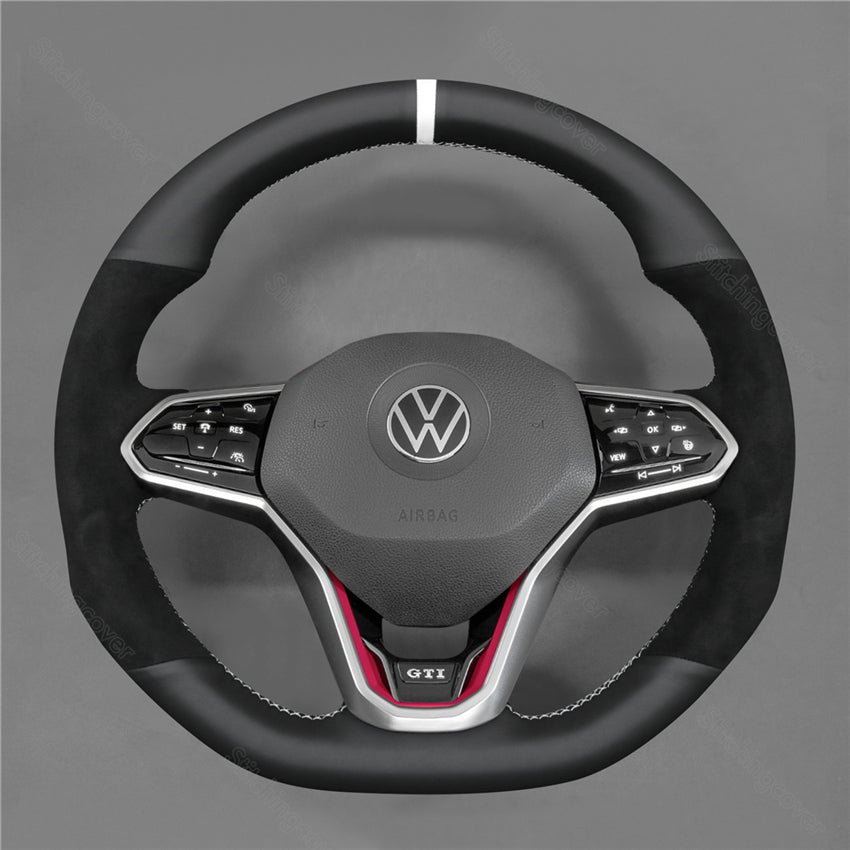 Steering Wheel Cover For Volkswagen VW MK8 Golf 8 GTI8 GTD8 GTE8 R8 Arteon Tiguan Touareg