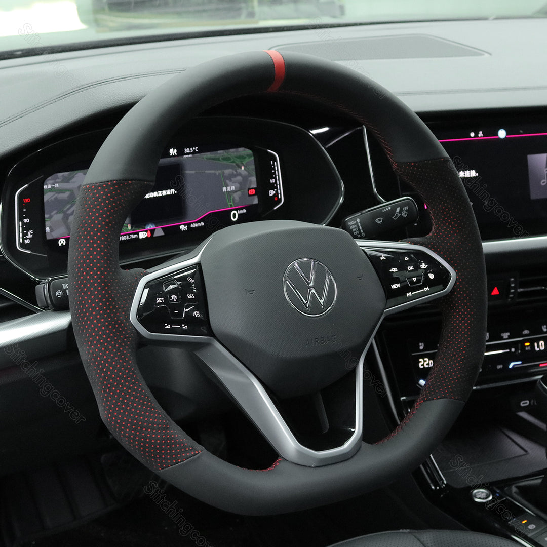 Steering Wheel Cover For Volkswagen VW MK8 Golf 8 GTI8 GTD8 GTE8 R8 Arteon Tiguan Touareg