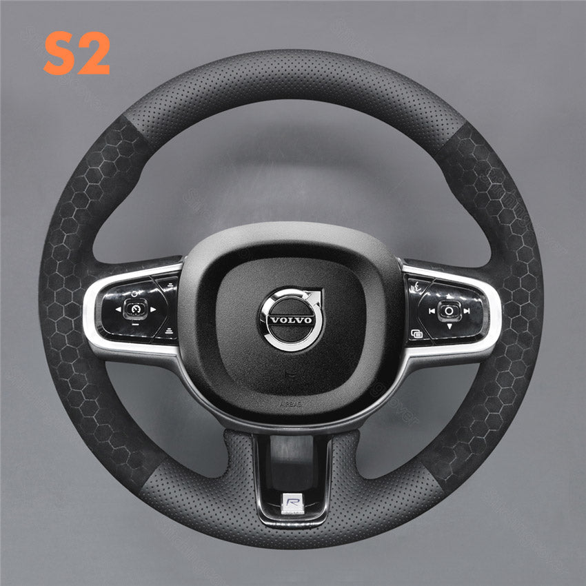 Steering Wheel Cover For Volvo XC60 S90 V90 XC90 R-Design 2015-2025