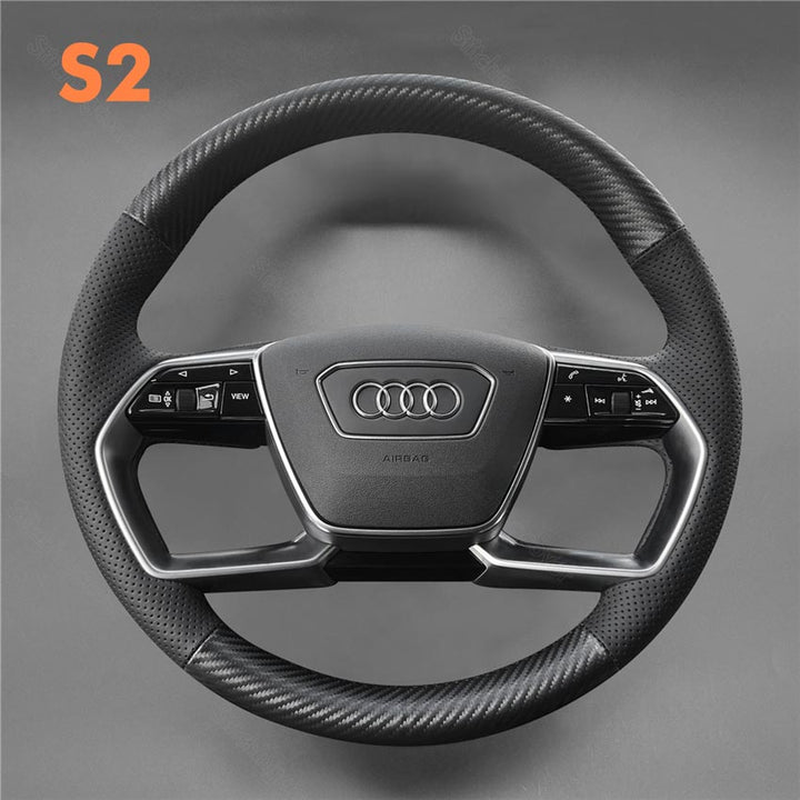 Steering Wheel Cover for Audi A6 A7 A8 A8L S8 Etron 2019-2023