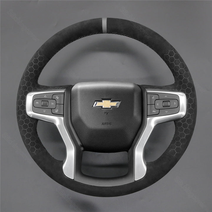 Steering Wheel Cover for Chevrolet Blazer Silverado 1500 2500 3500 Suburban Tahoe 2019-2024