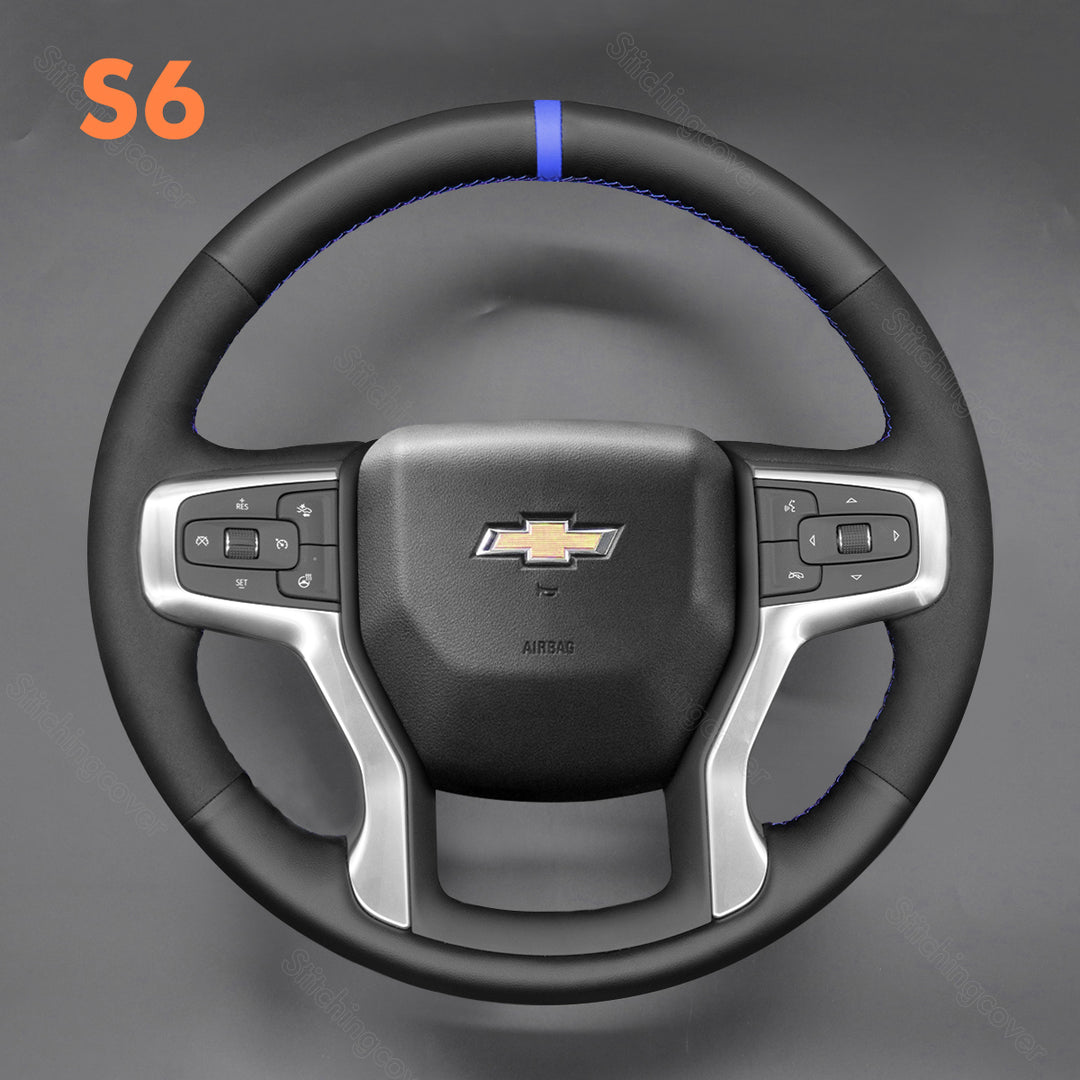 Steering Wheel Cover for Chevrolet Blazer Silverado 1500 2500 3500 Suburban Tahoe 2019-2024