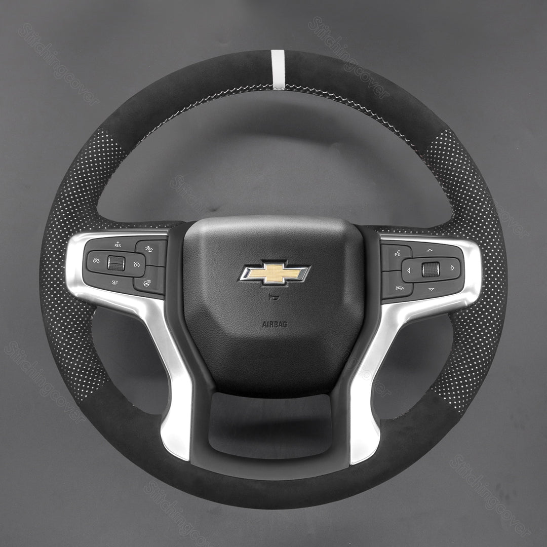 Steering Wheel Cover for Chevrolet Blazer Silverado 1500 2500 3500 Suburban Tahoe 2019-2023