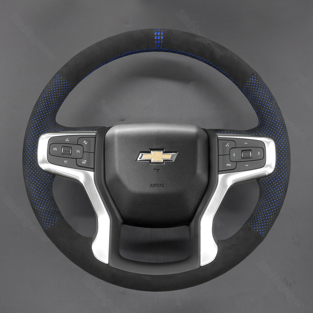 Steering Wheel Cover for Chevrolet Blazer Silverado 1500 2500 3500 Suburban Tahoe 2019-2023