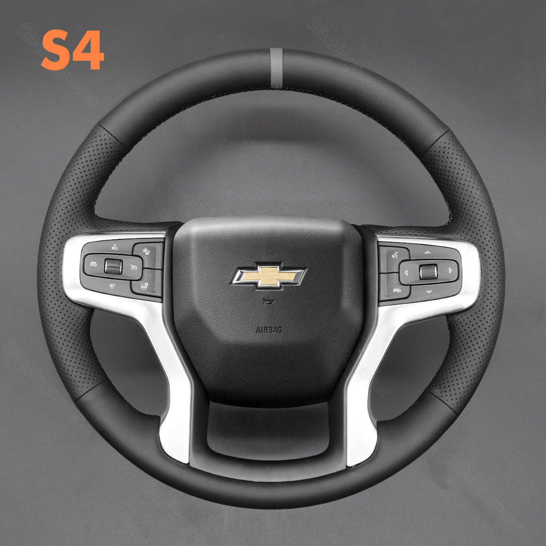 Steering Wheel Cover for Chevrolet Blazer Silverado 1500 2500 3500 Suburban Tahoe 2019-2024