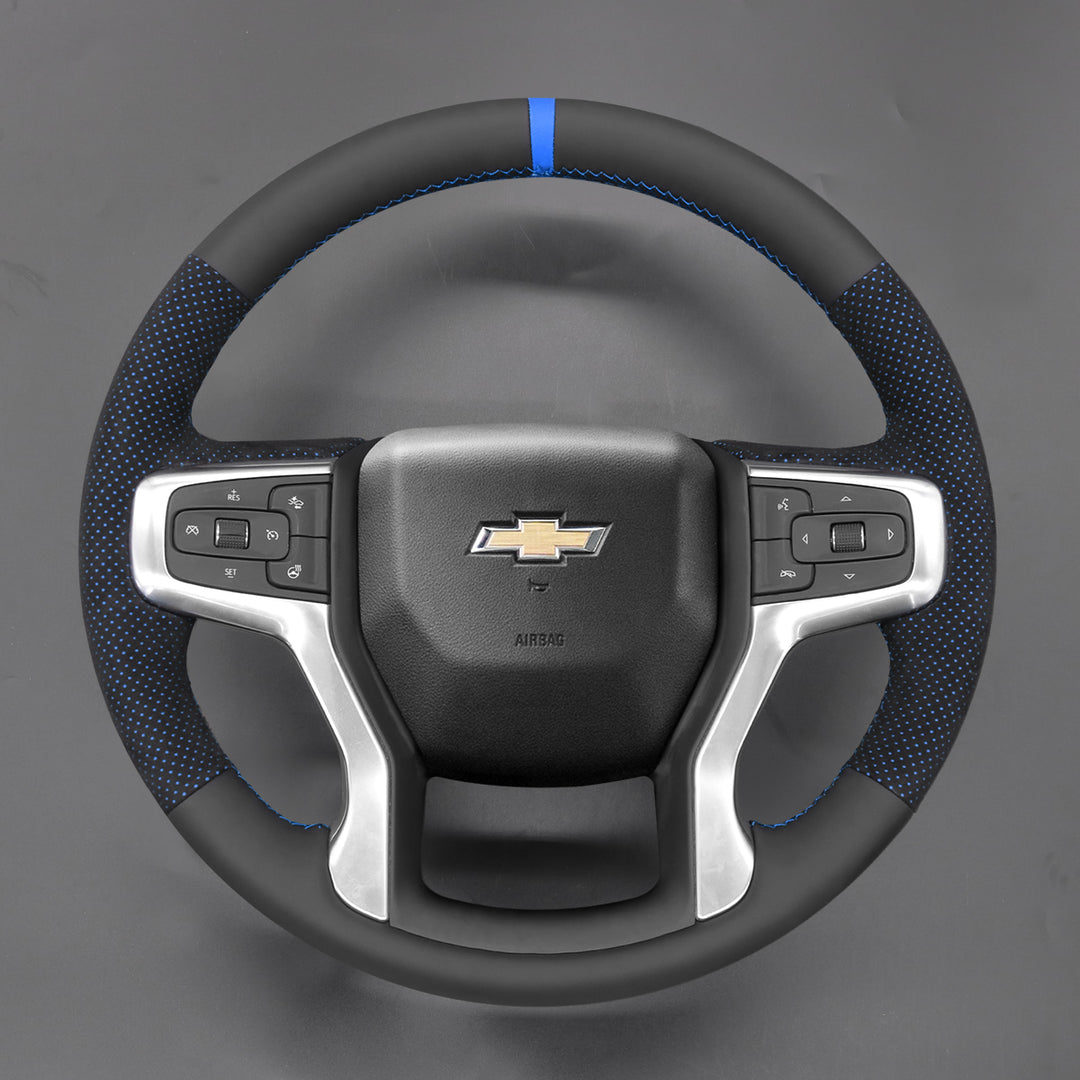 Steering Wheel Cover for Chevrolet Blazer Silverado 1500 2500 3500 Suburban Tahoe 2019-2024