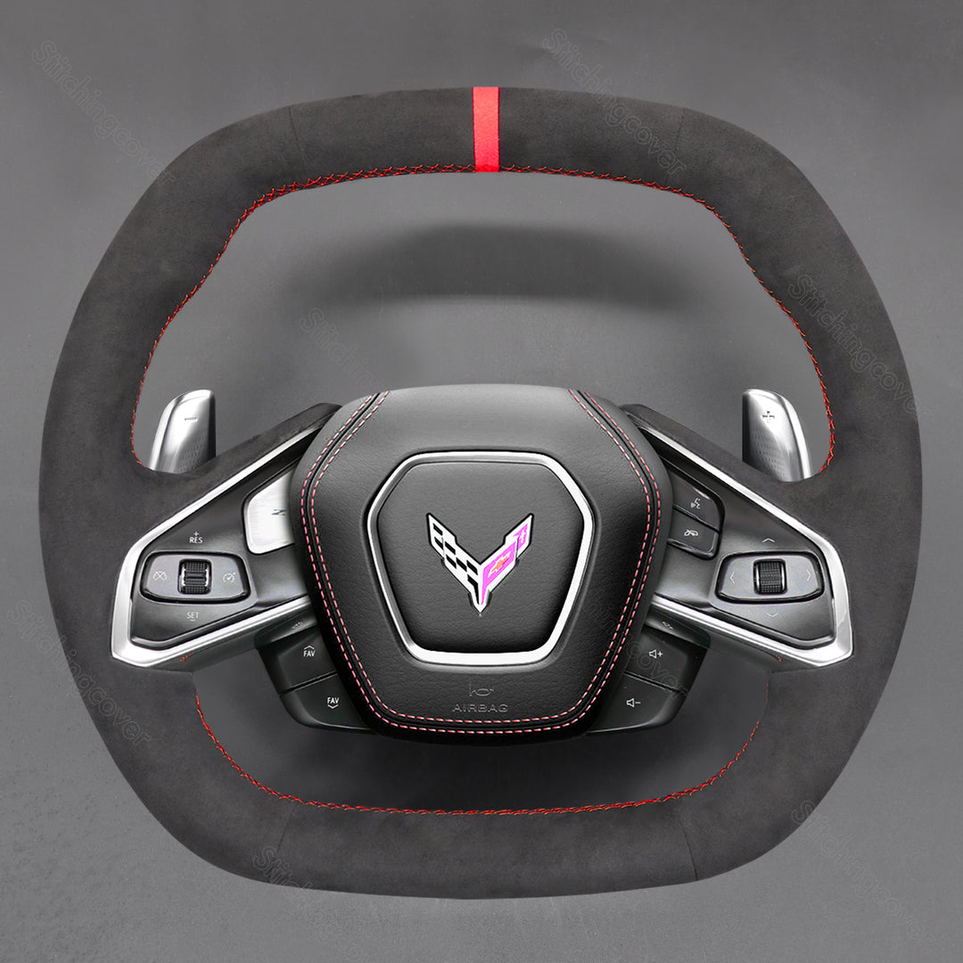 Steering Wheel Cover for Chevrolet Corvette C8 stingray Z06 2020-2024