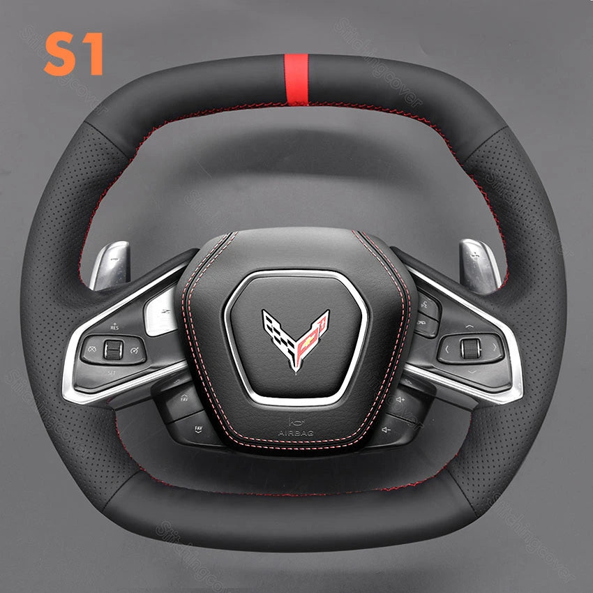 Steering Wheel Cover for Chevrolet Corvette C8 stingray Z06 2020-2024