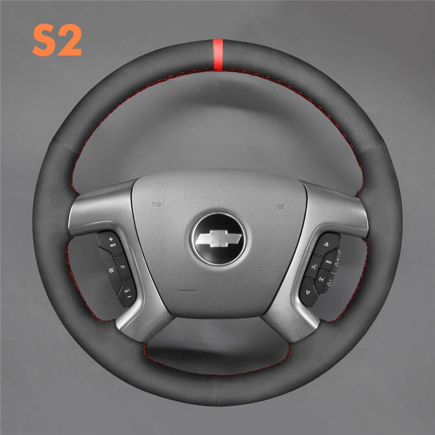 Steering Wheel Cover for Chevrolet Silverado 1500 2500 3500 Avalanche Suburban Tahoe Traverse 2007-2017