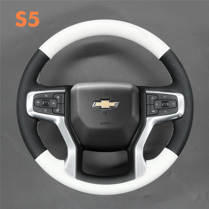 Steering Wheel Cover for Chevrolet Silverado 1500 2500 3500 Blazer Suburban Tahoe 2019-2024