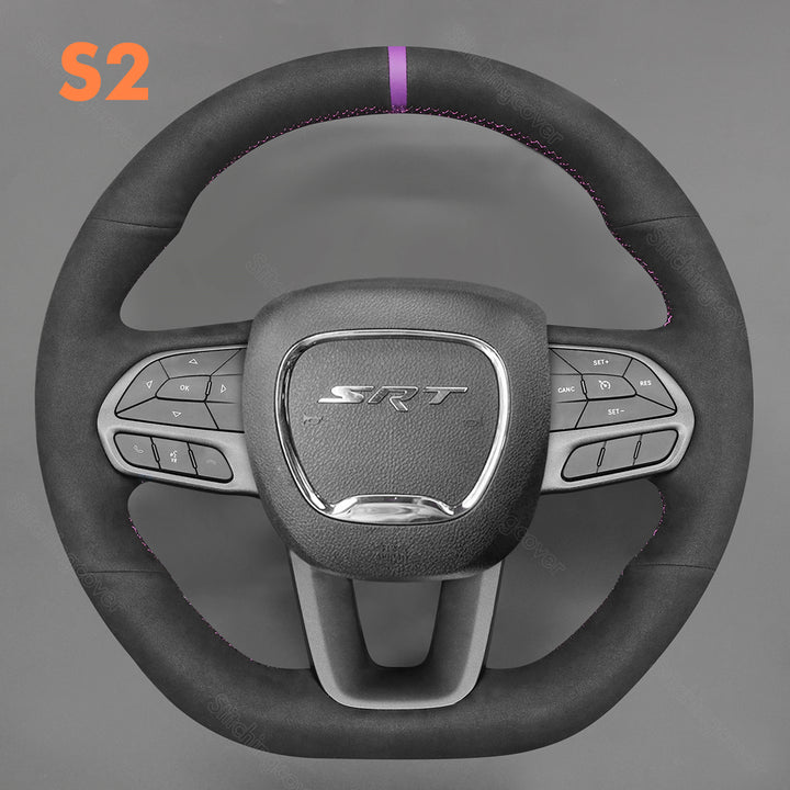 Steering Wheel Cover for Dodge Durango Challenger Scat R/T 2015-2023